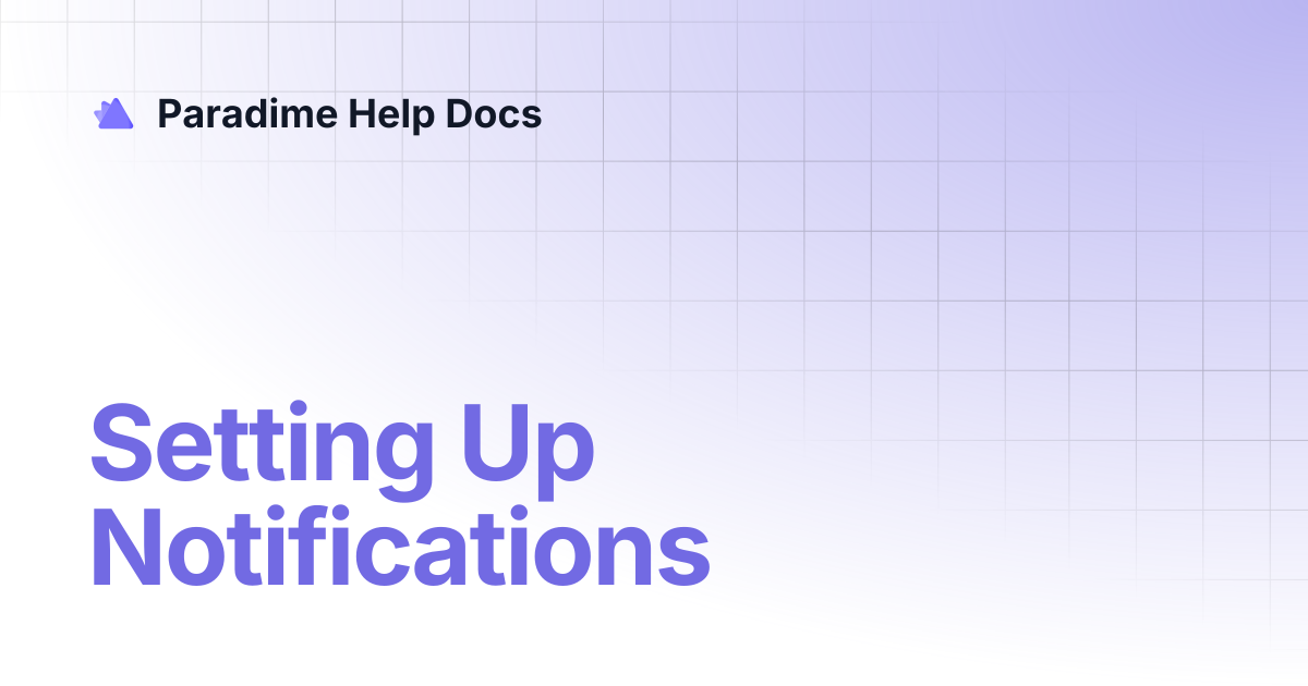Setting Up Notifications | Paradime Help Docs